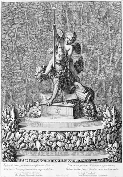 Fontana con il Genio della Ricchezza, Versailles, 1676 da Jean Lepautre