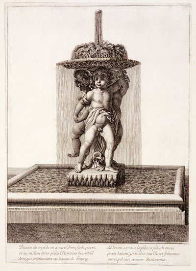 Fontana con tre ballerini dorati a Versailles, 1672 da Jean Lepautre