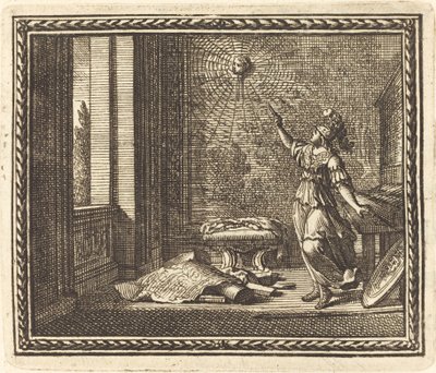 Minerva trasforma Aracne in un ragno da Jean Lepautre