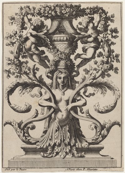 Ornamento con una Donna che si Trasforma in Foliage da Jean Lepautre