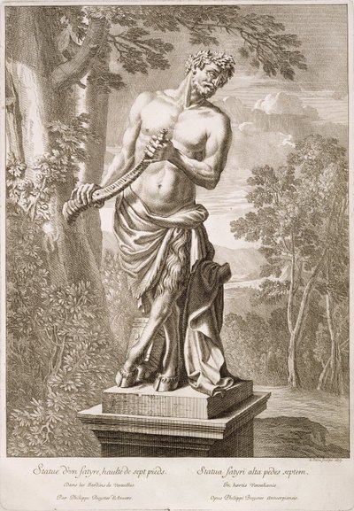 Statua di un satiro di Philip de Buyster a Versailles, 1675 da Jean Lepautre