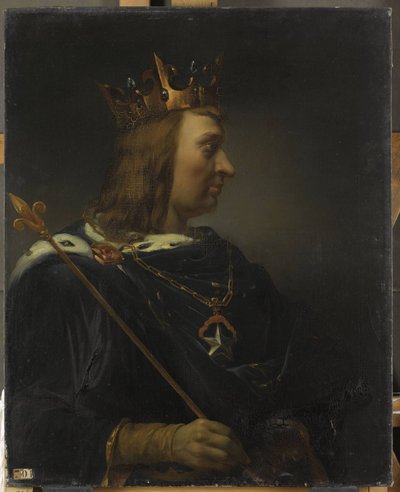 Francese:  Jean II, dit le Bon, roi de France (1319-1364) Giovanni II, detto il Buono, re di Francia (1319-1364) da Jean Leonard Lugardon