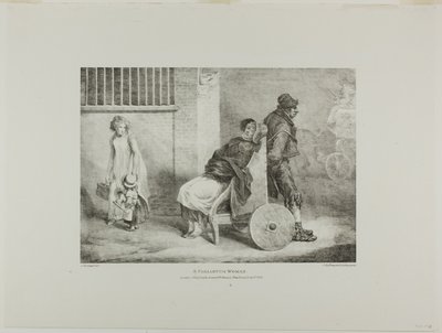 Una donna paralitica, tavola 9 da Vari soggetti disegnati dal vero e su pietra (The English Suite) da Jean Louis André Théodore Géricault
