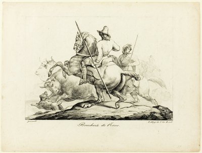 Macellai di Roma da Jean Louis André Théodore Géricault