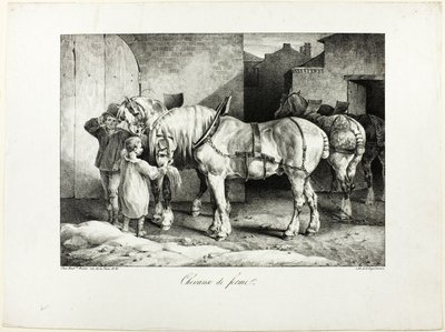 Cavalli di fattoria da Jean Louis André Théodore Géricault