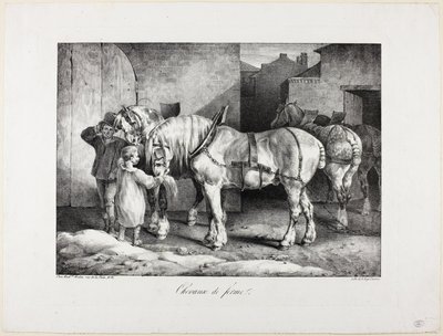 Cavalli di fattoria da Jean Louis André Théodore Géricault