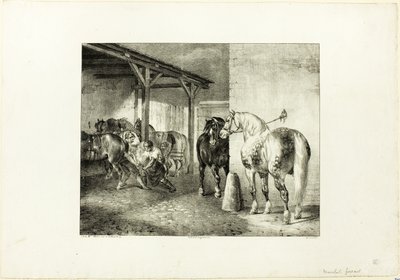 Negozio di maniscalco da Jean Louis André Théodore Géricault