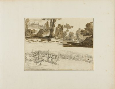 Quattro paesaggi da Jean Louis André Théodore Géricault