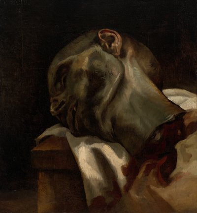 Testa di uomo ghigliottinato da Jean Louis André Théodore Géricault