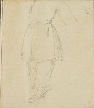 Parte inferiore di una figura in abiti da lavoro da Jean Louis André Théodore Géricault