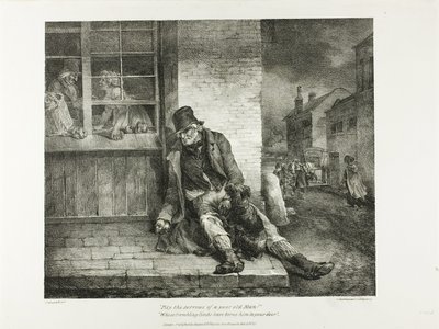 Pietà per i dolori di un povero vecchio... piatto 2 da vari soggetti disegnati dal vero e su pietra (The English Suite) da Jean Louis André Théodore Géricault