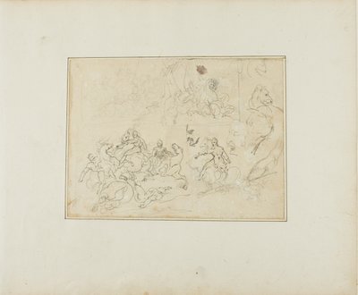 Schizzi di una battaglia di cavalleria da Jean Louis André Théodore Géricault