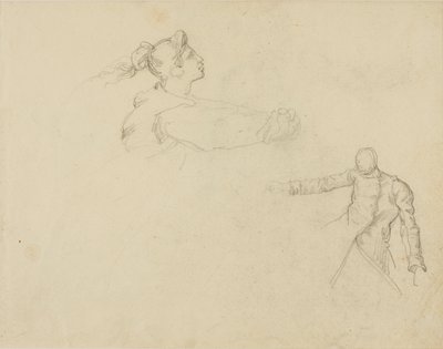 Studi di una donna e di un soldato da Jean Louis André Théodore Géricault
