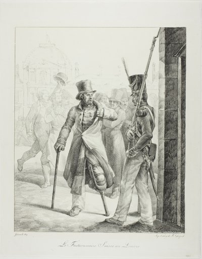 La sentinella svizzera al Louvre da Jean Louis André Théodore Géricault