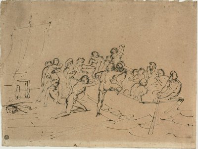Il salvataggio dei superstiti della Zattera della Medusa da Jean Louis André Théodore Géricault