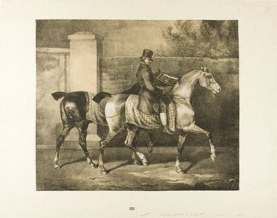 Due cavalli portati a spasso da un fantino da Jean Louis André Théodore Géricault