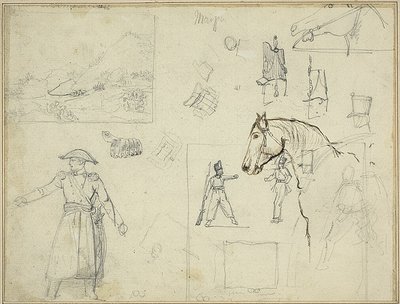 Studi vari da Jean Louis André Théodore Géricault