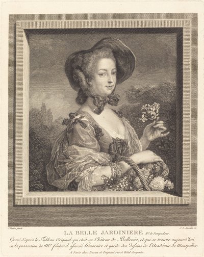 La Marchesa di Pompadour en belle jardiniere da Jean Louis Anselin