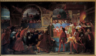 Re Luigi XII proclamato padre del popolo agli Stati Generali di Tours da Jean Louis Bezard