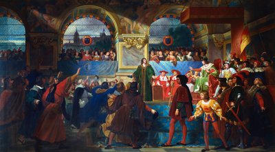 Luigi XII proclamato Padre del Popolo agli Stati Generali di Tours da Jean Louis Bezard