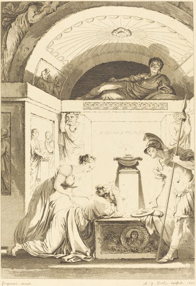 La matrona di Efeso da Jean Louis Delignon and Antoine Jean Duclos after Jean Honoré Fragonard