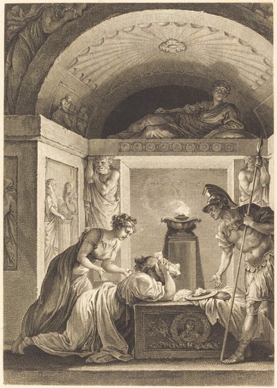 La matrona di Efeso da Jean Louis Delignon and Antoine Jean Duclos after Jean Honoré Fragonard
