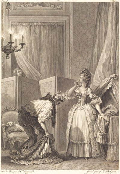 Le cocu battu et content da Jean Louis Delignon and Antoine Jean Duclos after Jean Honoré Fragonard