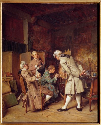 Amanti della pittura (nel gusto del XVIII secolo), noto anche come Un pittore da Jean Louis Ernest Meissonier