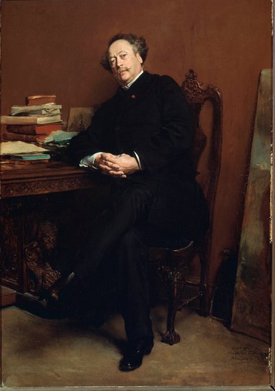 Ritratto di Alexandre Dumas Jr. (1824-1895) nel 1877 da Jean Louis Ernest Meissonier
