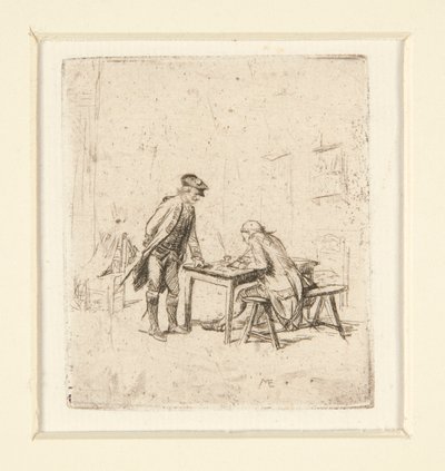 Il Rapporto e Arlecchino da Jean Louis Ernest Meissonier