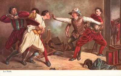 La rissa da Jean Louis Ernest after Meissonier