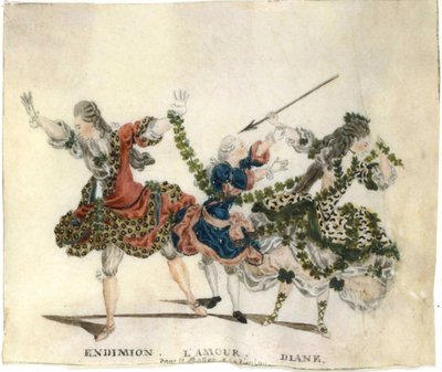 Costume per il balletto Endimione di Gaetano Vestris da Jean Louis Fesch