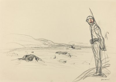 Lungo la Marna, probabilmente 1918 da Jean Louis Forain