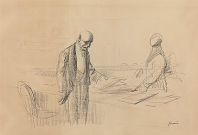 Alla conferenza, c. 1919 da Jean Louis Forain