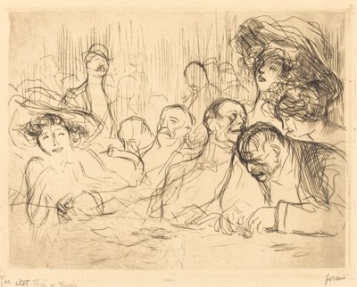 Al tavolo da gioco (prima lastra) da Jean Louis Forain
