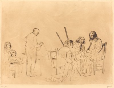 Prima della cena a Emmaus (prima tavola) da Jean Louis Forain