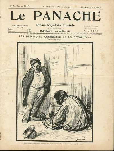 Illustrazione di Jean-Louis Forain (1852-1931) per la copertina di Le Panache, rivista realista illustrata da Jean Louis Forain