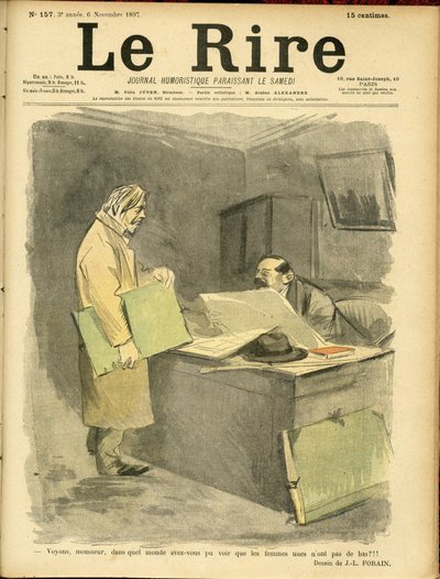 Illustrazione di Jean-Louis Forain (1852-1931) per la copertina di Le Rire da Jean Louis Forain