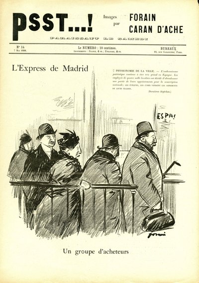 Illustrazione di Jean-Louis Forain (1852-1931) in Psst...! da Jean Louis Forain