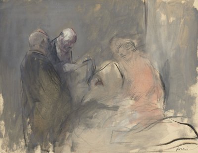 In ospedale recto Schizzo per In ospedale verso, quarto trimestre 1800 o primo terzo 1900 da Jean Louis Forain