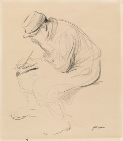 Il Poilu, soldato francese che scrive a casa, c. 1900 da Jean Louis Forain