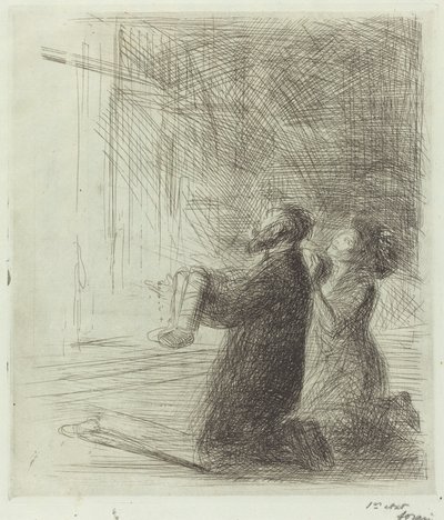 Lourdes, Implorando davanti alla Grotta (quarta tavola) da Jean Louis Forain