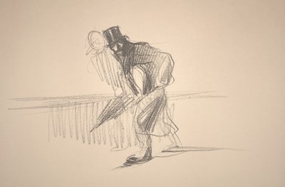 Uomo con Ombrello da Jean Louis Forain