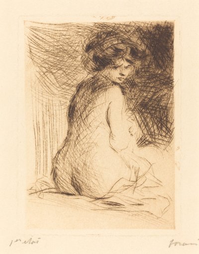 Donna nuda vista da dietro da Jean Louis Forain