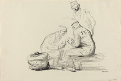 Poilu e prigionieri tedeschi, c. 1914-1919 da Jean Louis Forain