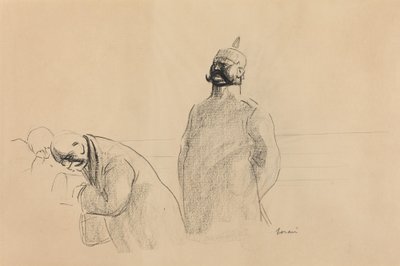Soldato prussiano e civili da Jean Louis Forain