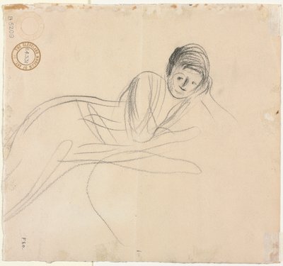 Donna reclinata (verso) da Jean Louis Forain