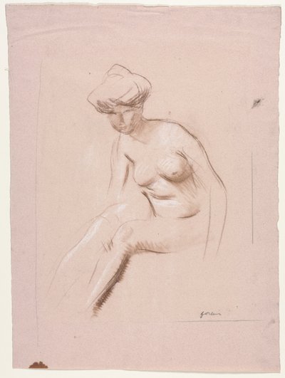 Nudo seduto, ultimo quarto del 1800 o primo terzo del 1900 da Jean Louis Forain