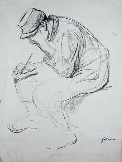 Soldato che scrive da Jean Louis Forain