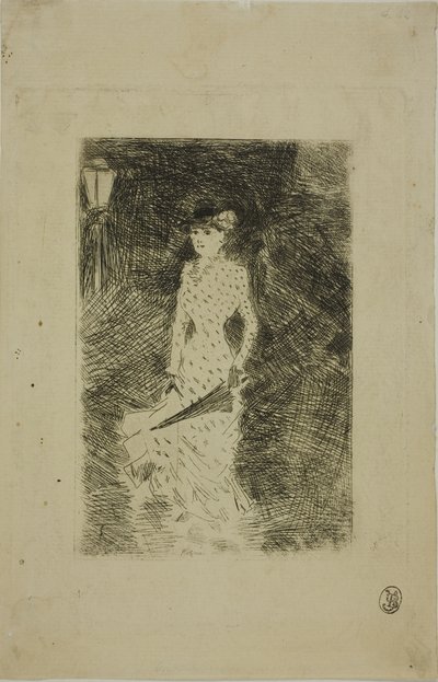 Donna che passeggia con ombrello da Jean Louis Forain